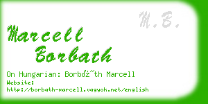 marcell borbath business card